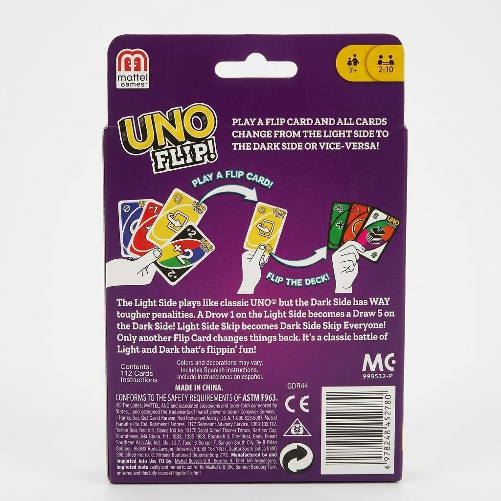 UNO Flip! Card Game – Double-Sided Fun for Kids & Adults