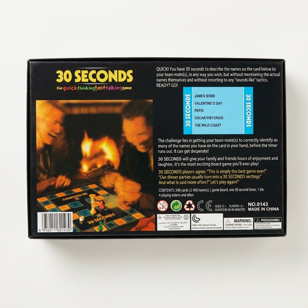 30 Seconds Board Game – Fast-Paced Family Trivia & Party Game