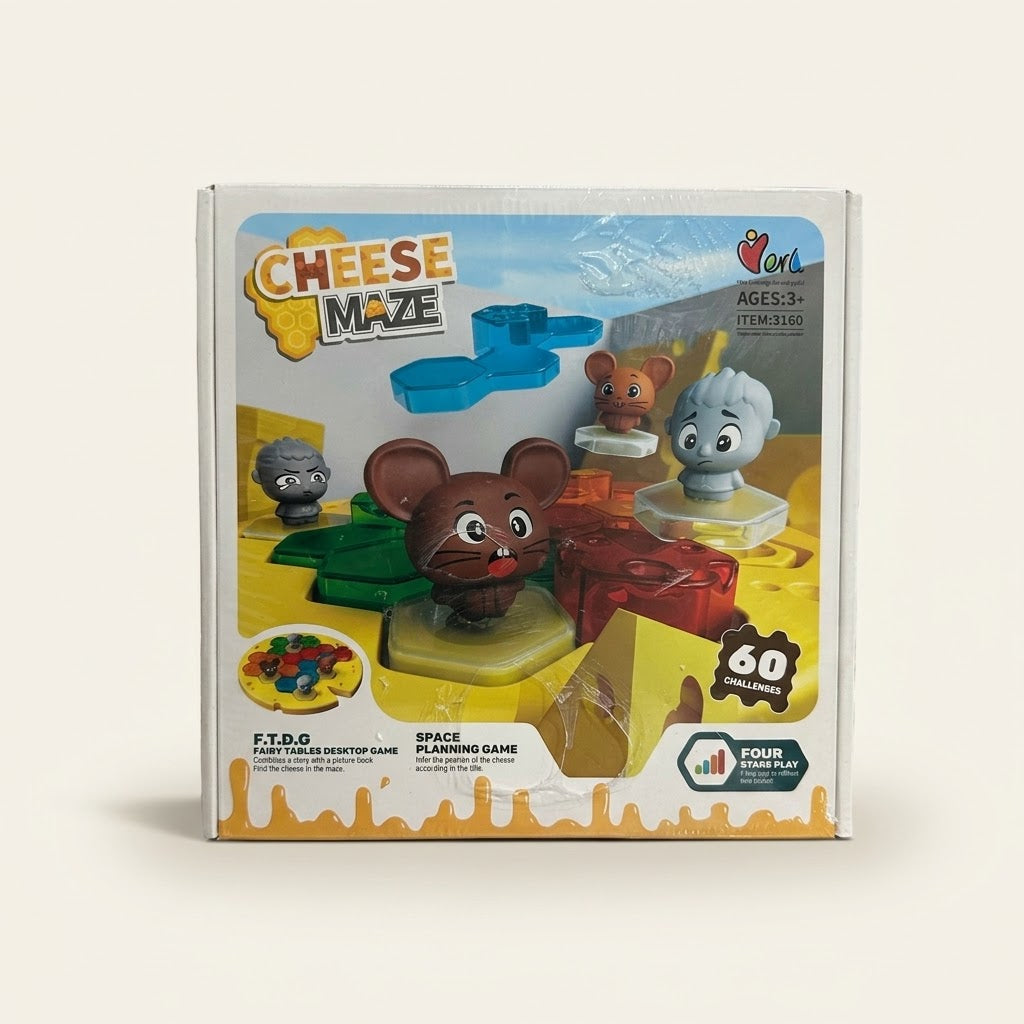 Cheese Maze 3D Brain Teaser Puzzle Game (60 Challenges)