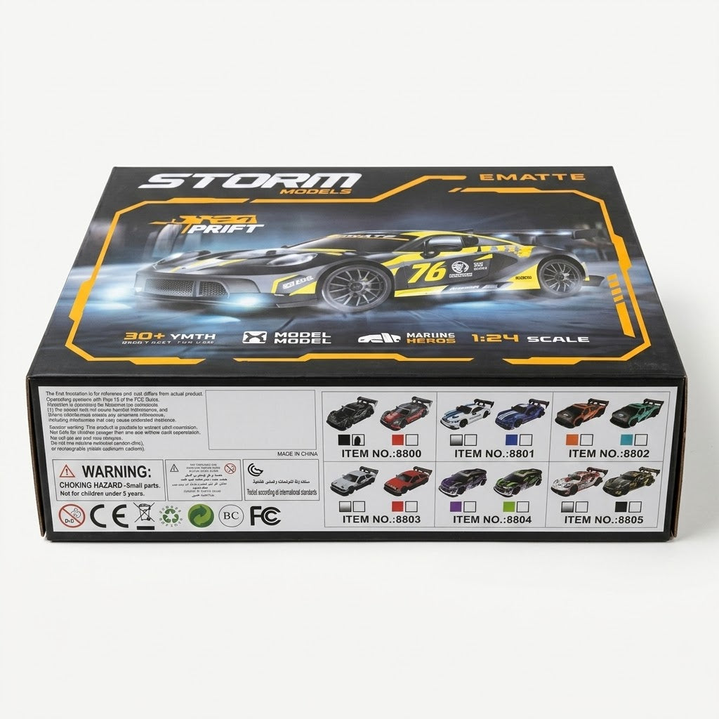 1:24 Scale RC Drift Car | 4WD Speed Racing Remote Control Car