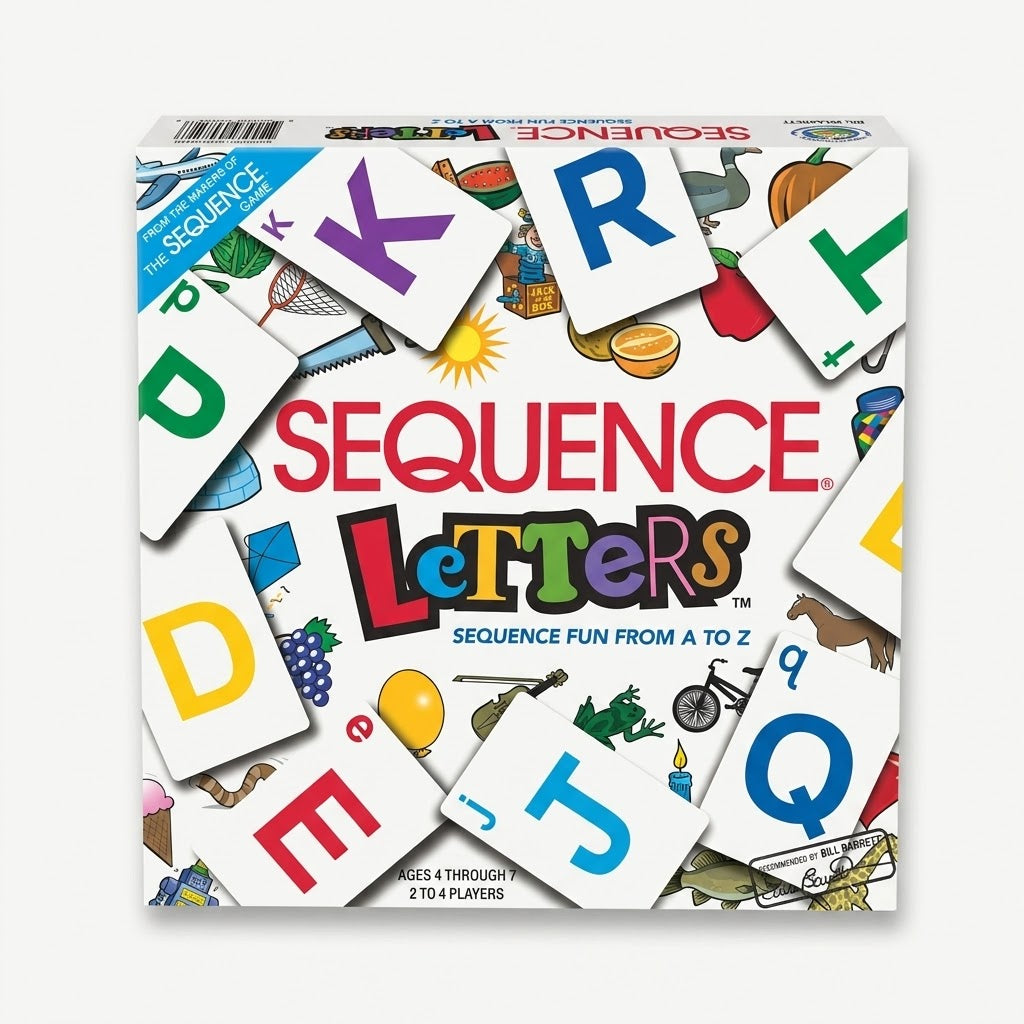 Sequence Letters Board Game – Fun Alphabet & Phonics Game for Kids (Ages 4-7, 2-4 Players)