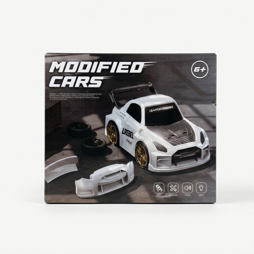 2-in-1 Modified RC Car Toy | Custom Body Kits & Remote Control Included