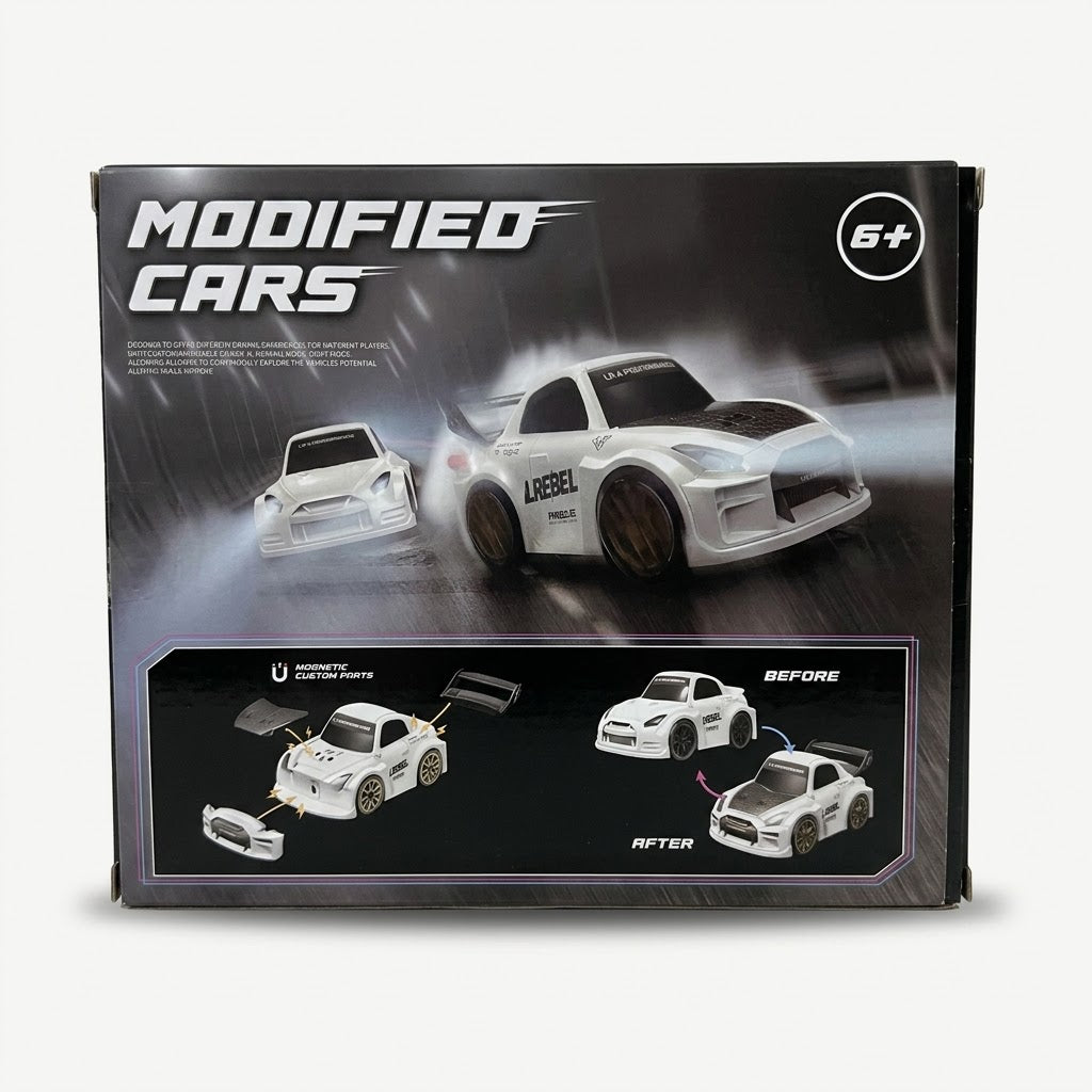 2-in-1 Modified RC Car Toy | Custom Body Kits & Remote Control Included