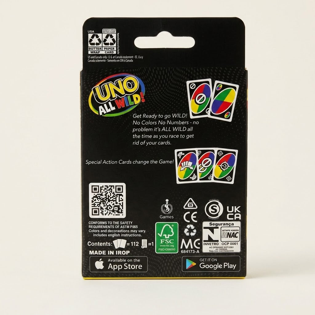 UNO All Wild! Card Game – Fast-Paced Family Party & Board Game (Ages 7+)