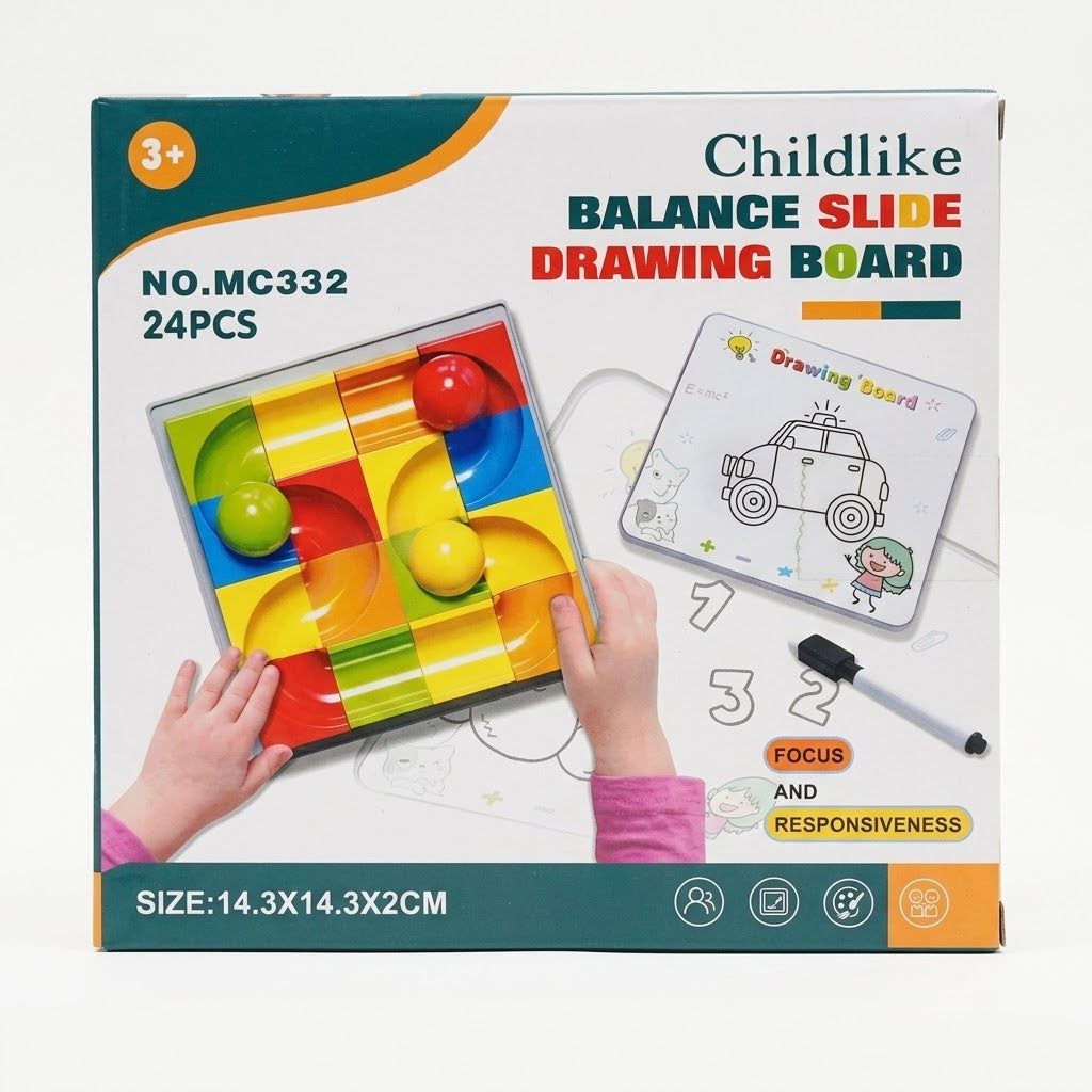 Childlike Balance Slide & Drawing Board (24 Pcs) | Interactive Toy